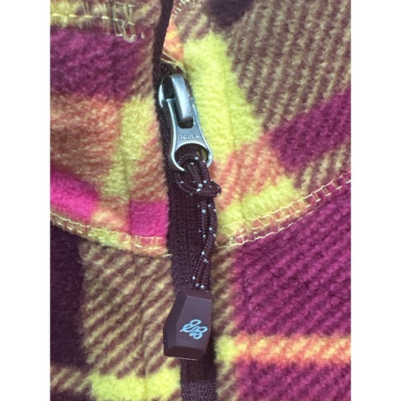 Eddie Bauer Womens Plaid Fleece 1/4 Zip Pullover Top Shirt Size M - Picture 4 of 11